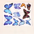 DIY butterfly cake toppers in blue and purple with wire and glue dots for party decor - Printed Colorful Butterfly (Style 1)