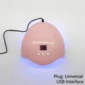 Mini lampada LED per unghie rosa 52W con display digitale e 3 tasti timer - Stile con display digitale (SUN X3) / Rosa