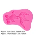 Moule en silicone rose en forme de poisson rouge pour créations artisanales en résine - Rose