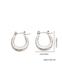 Silver Spiral Twisted Hoops ZJGE0218