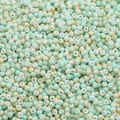 3mm hellgrüne und gelbe Glasperlen mit Mittelloch für DIY-Schmuck und Handwerksprojekte - 3mm 5g/Packung / Aprikosengrün