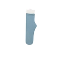 Light blue sheer mid-calf velvet socks for women with semi-transparent silk texture - One Size / Ice Water Blue