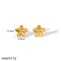Exquisite Five-Petal Flower Studs (TE6869-G)