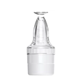 Applicateur de cuir chevelu transparent avec graduation de 1ml à 3ml et billes de massage - Manuel 6-Aiguilles 3ml / Blanc