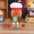 Barattolo di caramelle natalizie omino di pan di zenzero con coperchio in peluche - Omino di pan di zenzero
