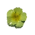 Translucent green and yellow gradient frangipani flower hair claw clip with strong teeth - Hibiscus Flower Claw [Green]