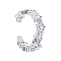 S925 sterling silver star ear cuff with zircon inlays in a sleek 45-degree side view - Star Pave Style (Style 6) / 925 Silver