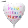 18 inch heart-shaped foil balloon with Feliz Día Mamá text for Mother's Day decor - Spanish Mother's Day #10
