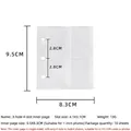 Detailed 3-hole 4-pocket clear refill pages for A8 mini photo albums and card holders - 3-Hole 4-Grid Inner Pages 10 Sheets (1-Inch)