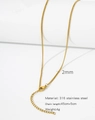 Detailed view of a 2mm gold-plated stainless steel chain with length and weight specs - HC0026G2045-Small Cuban Chain