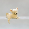 Simpatica statuetta di cucciolo di Chihuahua bianco in resina per decorazione scrivania - Stile Gatto 1