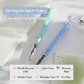 0.5mm multi-color 3-in-1 gel pen set in mint green and lavender purple barrels - 2 Pieces/Chinese Aesthetic