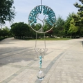 Handmade Tree of Life suncatcher with turquoise stones, metal butterfly and crystal ball - Blue Turquoise