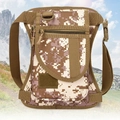 Tactical camouflage drop leg bag in brown and beige nylon with adjustable straps - Desert Camouflage