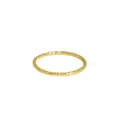 Minimalist S990 sterling silver ring in golden finish with unique foil texture design - US 7 / 18K Gold