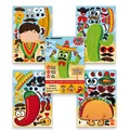 Set de 24 hojas de pegatinas DIY Cinco De Mayo con 500+ calcomanías de cactus y tacos - Juego de pegatinas / Juego de 25 Hojas (Incluida 1 portada) / Set SY Cinco De Mayo