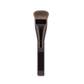 Professioneller flacher Foundation-Pinsel mit dichten, braunen Borsten und elegantem Griff - Flacher Griff Pressrohr Runder Kopf - Kaffee