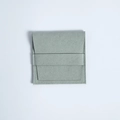 Pochette enveloppe en daim microfibre vert clair avec rabat pour ranger bijoux - Vert clair