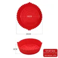 Cestello in silicone rosso per friggitrice ad aria da 3-4,5L con scanalature per l'olio - Gen 1 Rosso 19cm