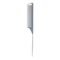 Professional grey hair styling comb with fine metal pin tail for precise sectioning - Gray