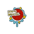 Pin's de basket-ball en émail avec goutte bleue et étoile jaune sur métal - Basket Splash-EXTREME