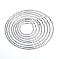 Silver hoop earrings set showing various sizes in a nested minimalist arrangement - 3cm / Silver