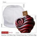 Spiral heart silicone mold for DIY candles and soaps with precise size dimensions - Heart Spiral D XX-63
