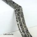 Polished 2x4mm Labradorite stone spacers for DIY jewelry making with blue flashes - 2x4mm Spacer Beads (Approx. 150 Beads/Strand) / Labradorite