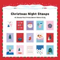 Set of 45 Christmas stamp stickers with 15 unique vintage holiday designs for DIY crafts - Christmas Night Stamps 45Pcs