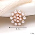 Golden snowflake charm with white pearls for DIY jewelry and phone case decor - D2413 17-Pearl Flower