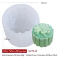 Molde de silicona de hoja de loto para pasteles de luna y velas con dimensiones - Estilo Hoja de Loto YB-67