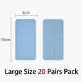 Light blue non-slip sofa cushion pads, large 10x6cm adhesive sheets for bed sheets - 20 Pairs Pack / 6x10cm (Upgraded) / Blue