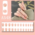 Rosa Ombre-Nägel zum Aufkleben mit Tulpenblüten-Design und Perlmutt-Details - Rosa Verlauf Tulpe Perlglanz (A548)