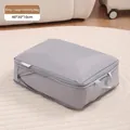Grey large travel packing cube 40x30x10cm with carry handle for suitcase storage - Light Grey Expandable Large