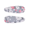Barrettes à cheveux à fleurs pour filles avec motifs roses sur tissu blanc doux - Barrette en Tissu (Lot de 2) / Blanc-Gris Rose Fleuri
