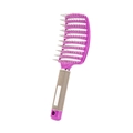 Spazzola curva viola con setole di cinghiale e impugnatura antiscivolo per volume - Tipo Ventilato Standard / Viola