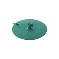 Couvercle de drain en silicone vert avec poignée dinosaure et motifs d'empreintes - Dinosaure / Vert