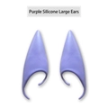 Cosplay elf ears made of purple silicone for Halloween fantasy costume accessories - 10CM OPP Bag / Purple (10CM)