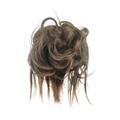 Messy bun hair piece with highlights in brown synthetic hair for a natural wavy look - Highlighted Brown (30T4#)
