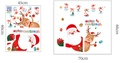 Detail view of Santa Claus and reindeer PVC wall stickers with 45x60cm dimensions - Style 6308