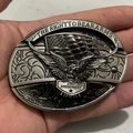 Western eagle belt buckle with US flag relief and The Right to Bear Arms text - Eagle US Flag