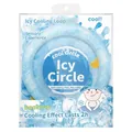 Light blue PCM cooling neck ring with ice crystal pattern for 2 hours of cooling effect - 28°C Chinese Gift Box / Blue