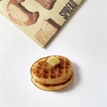 Support de téléphone rétractable en forme de gaufre réaliste avec détail de beurre - Gaufre