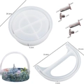 DIY Silikonform Set für Harz Eiskübel und Korb mit Metallgriff Schrauben Zubehör - Eiskübel-Tragetaschen-Set (Basis + Griff + 20 Sätze Schrauben) / Halbdurchsichtiges Weiß