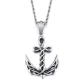 Collana con pendente ancora in acciaio inossidabile retrò e nodo celtico su catena - Solo Ciondolo Ancora (KP54476-BD)