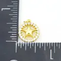 Star shaped zircon pendant with gold finish for DIY jewelry necklaces and bracelets - Pentagram