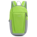 Lightweight bright green and grey casual backpack featuring side mesh pockets and shoulder straps - Small / Green (8106)