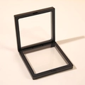 Square black PE film suspension jewelry box with transparent display for bracelets - Black Suspension Box / 9*9*2CM