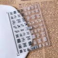 Stickers ongles autocollants TS-2707 avec phrases en anglais et icônes noires de style - TS-2707 Phrases Anglaises