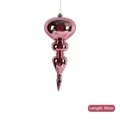 Pink metallic finish 30CM Christmas bauble ornament for holiday tree decoration - Pink Gourd / 30cm